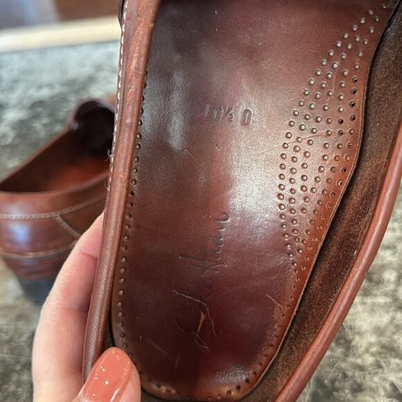 Mens Cole Haan Brown Leather Loafers w/Contrast Stitching Size 10.5 - Picture 6 of 6